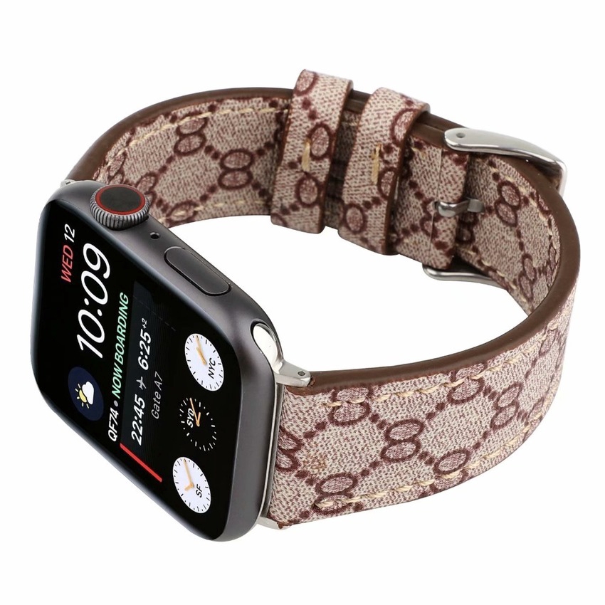 Dây đeo giả da cho Apple Watch Series 5 4 3 2 1 iWatch 38mm 42mm 40mm 44mm phong cách retro hợp thời trang