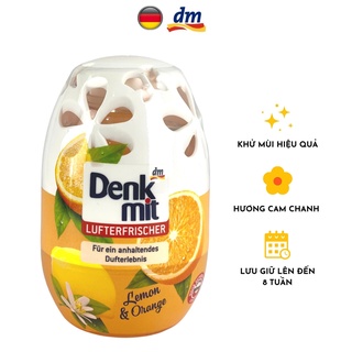 Sáp thơm phòng ngủ Denkmit Lufterfrischer Lemon & Orange cam chanh 150 ml - hàng nhập khẩu Đức