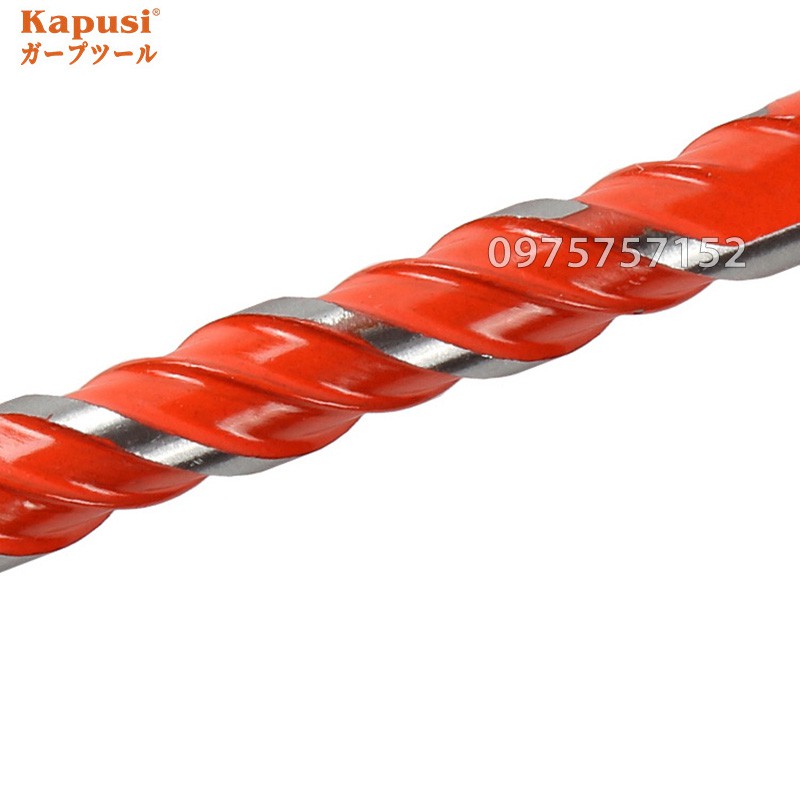 Bộ 4 mũi khoan đa năng 2 cạnh chân tam giác Kapusi cao cấp 12mm 10mm 8mm 6mm phù hợp khoan nhiều chất liệu