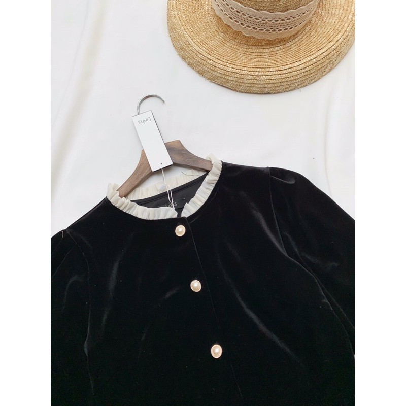 ÁO NHUNG PHỐI CỔ BÈO