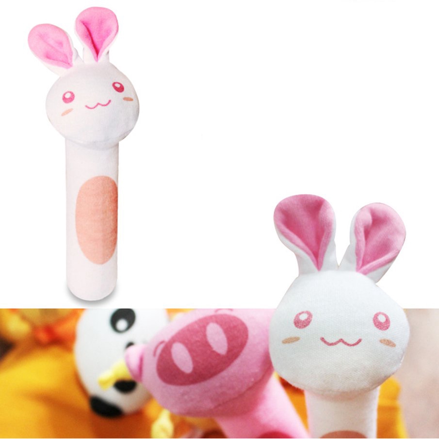 Đồ chơi gậy lục lạc nhồi bông hình động vật đáng yêu cho bé