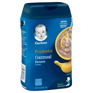 Bột ăn dặm Gerber yến mạch chuối 6m+ 227g