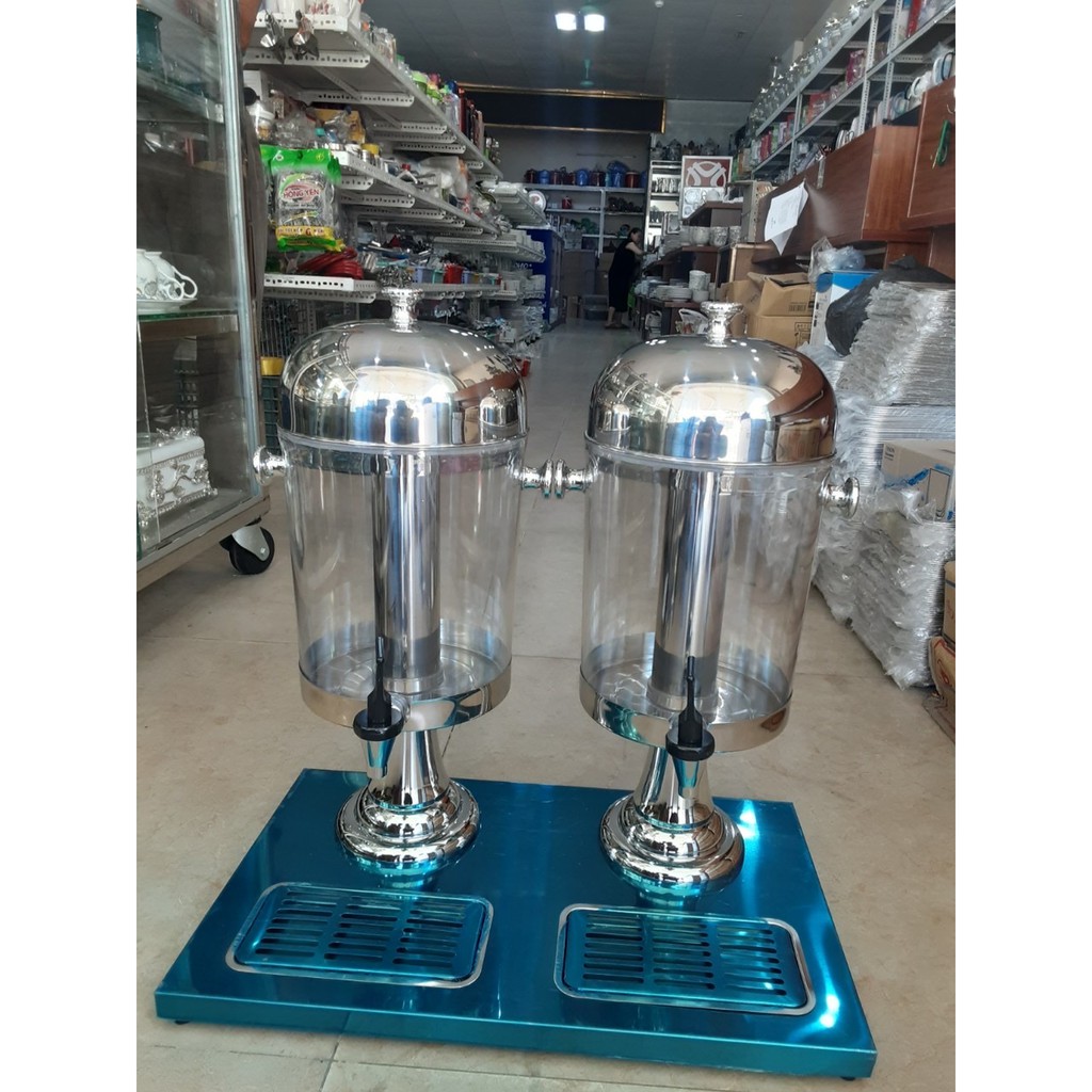 Bình đựng nước ép trái cây 2 vòi, bình hoa quả 16L