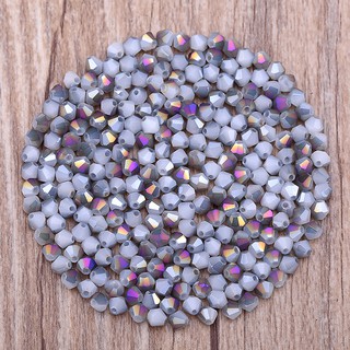 Rất nhiều bicone pha lê thủy tinh rời Hạt Trang sức Làm DIY 4mm 100 cái / gói Vui lòng chọn như màu sắc