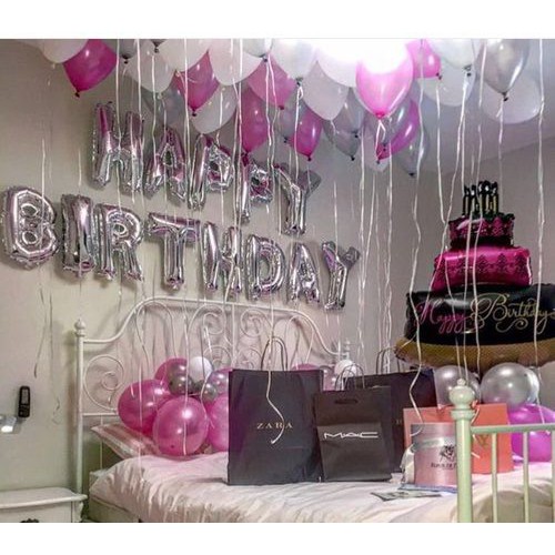 Combo bộ bóng sinh nhật happy birthday+ số tuổi+ bơm tay băng dính