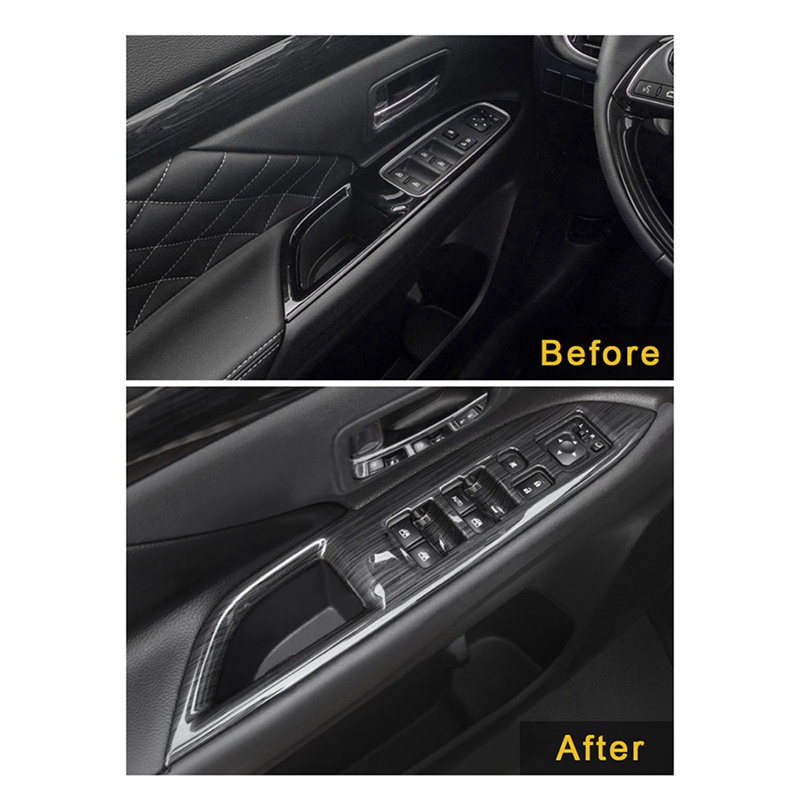 Vỏ Bọc Nút Điều Khiển Cửa Sổ Xe Hơi Chống Trượt Trang Trí Nội Thất Cho Mitsubishi Outlander 2016-2019
