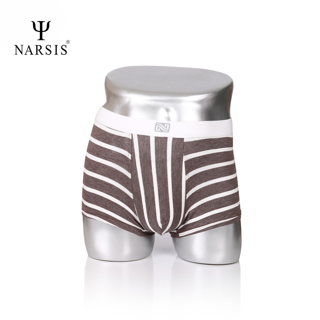Quần lót nam Narsis F9021 màu nâu kẻ trắng