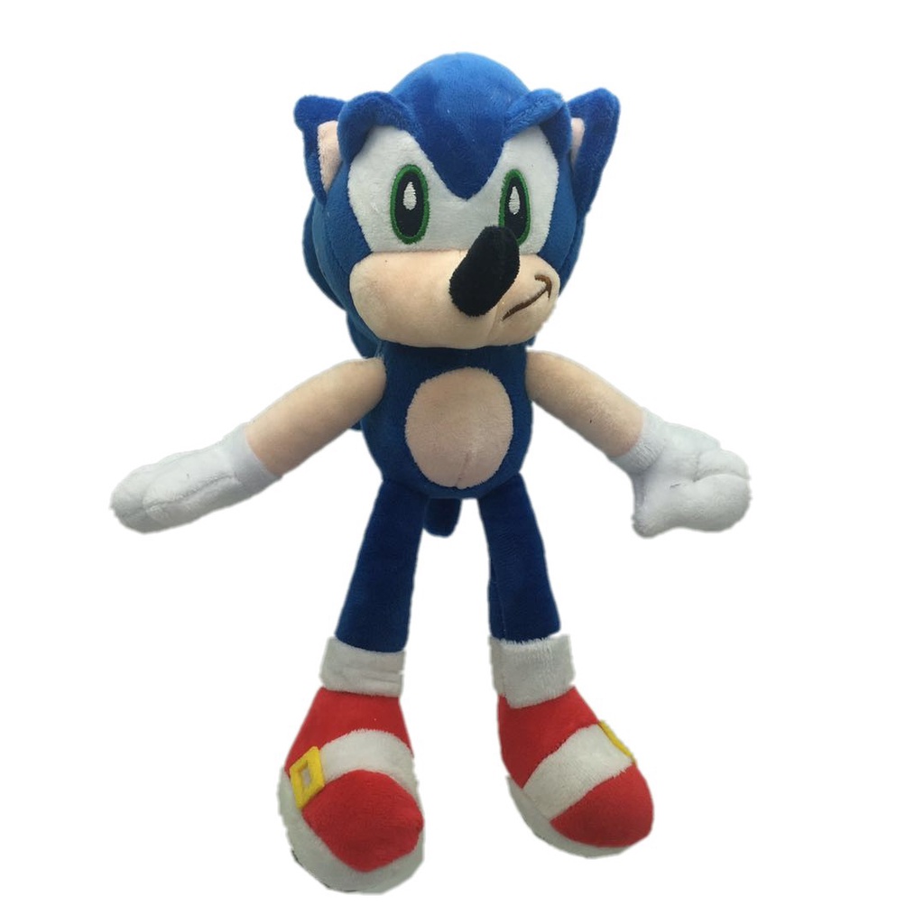 Nhím Sonic Nhồi Bông 27-30cm Màu Đen / Xanh Dương Bằng Cotton Mềm Mại