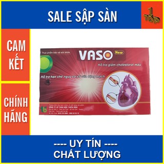 Viên Uống VASO New - Giúp Tim Mạch Khỏe Mạnh, Giảm Nguy Cơ Nhồi Máu Cơ Tim - Hộp 30 viên - Top1 Pharmacy