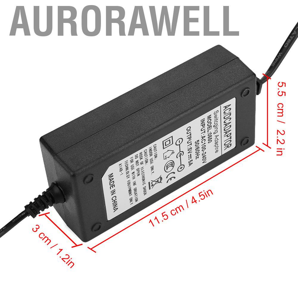 Aurorawell AC 100-240V To 24V/12V/5V 2A/4A/5A/6A Power Supply Adapter US Plug LED Strip CS