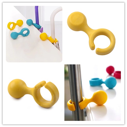 Cod Qipin Set 5 Móc Kẹp Gắn Giá Đỡ Dù Đi Bộ/Bàn Làm Việc Màu Kẹo Nhỏ Gọn Dễ Sử Dụng