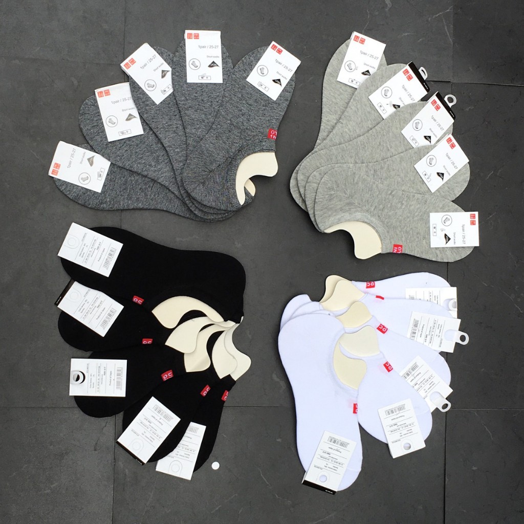 Set 5 đôi tất vớ lười mắt cá chân khử mùi cotton thoáng khí thông hơi