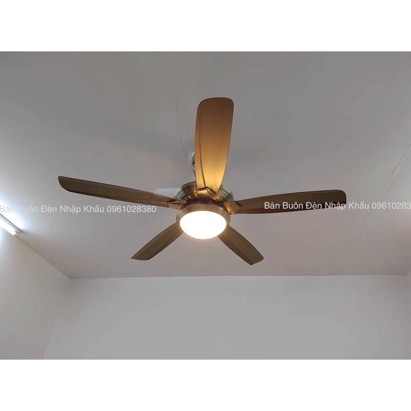 Quạt trần 5 Cánh Mầu Nâu Đồng Sang Trọng