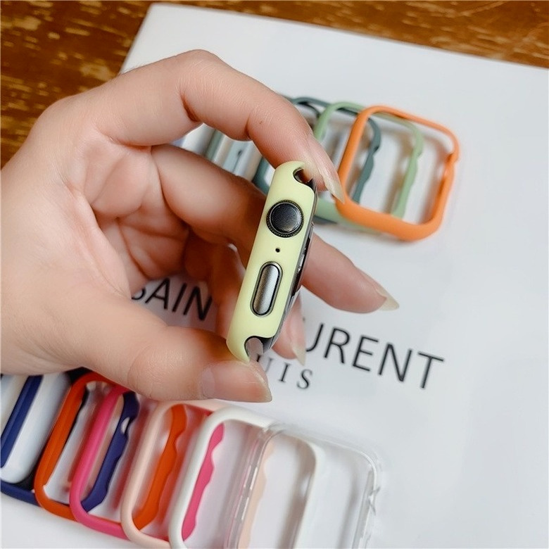 Vỏ Pc Cứng Nhám Màu Kẹo Bảo Vệ Đồng Hồ Apple Watch 38mm 40mm 38 40 mm Se Series 3 2 1