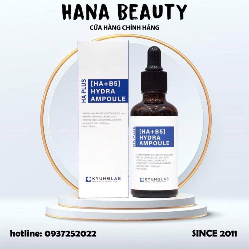 Tinh chất cấp ẩm phục hồi Serum HA + B5 Hydra KYUNGLAB căng bóng da 50ml