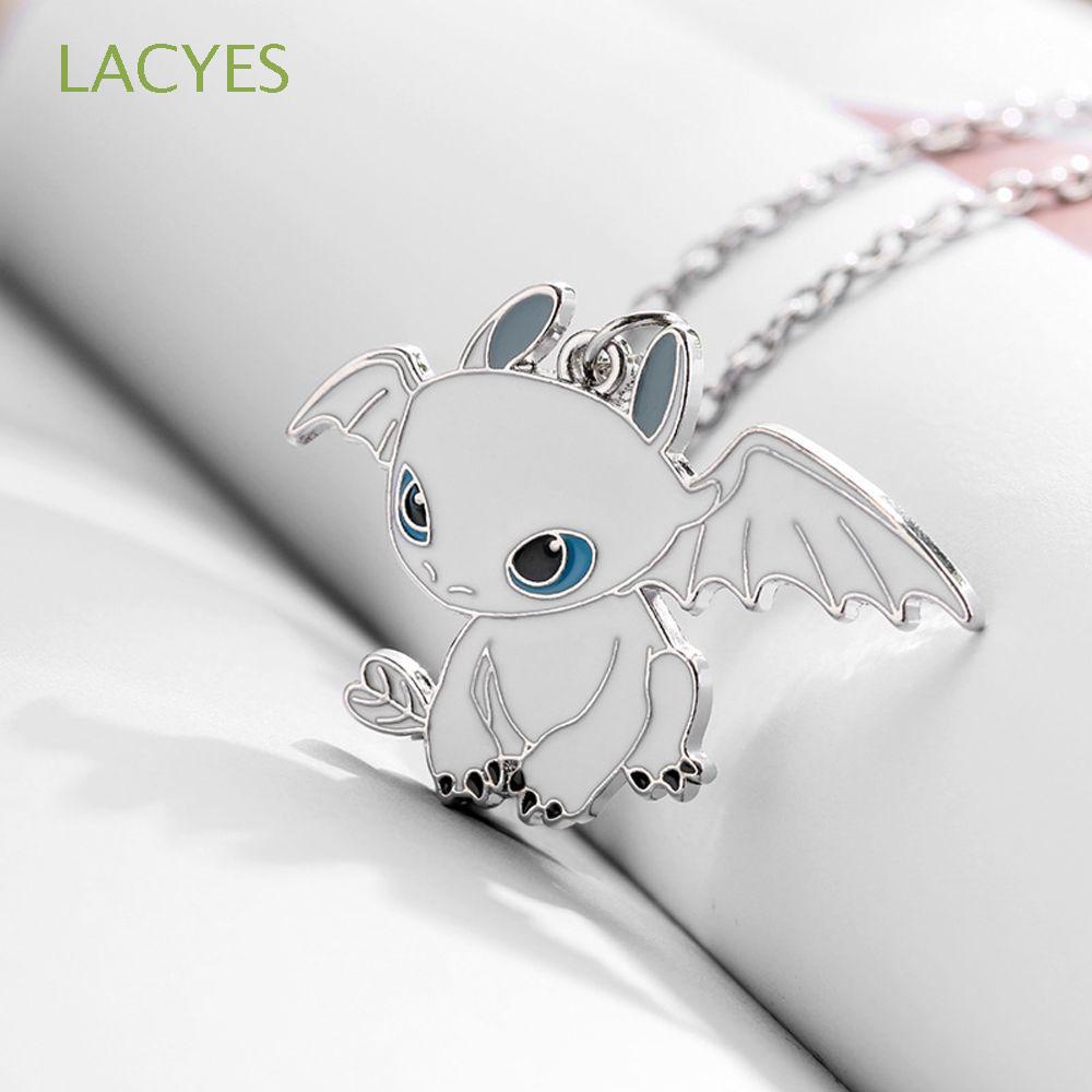 LACYES Fashion Toothless Dragon Necklace Accessories How To Train Your Dragon Necklace Hanging Ornaments Jewelry Night Evil Double Dragon Couple Necklace Friend Gift Cartoon Pendant Anime Pendant Necklace/Multicolor