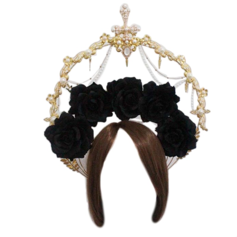 Vương Miện Đội Đầu Đính Hạt Ngọc Trai Phong Cách Lolita Sang Trọng