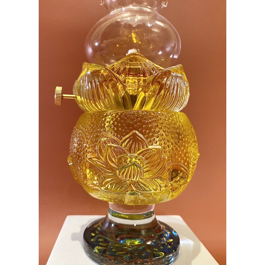 Đèn Dầu Lưu Ly Sen Tròn – MS 169