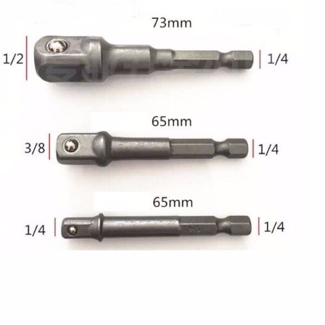 Bộ 3 Đầu Chuyển Từ Bắn Vít Sang Bắn Bulon