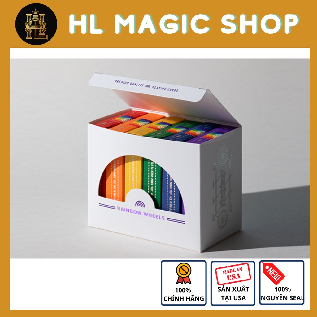 Bộ bài tây DKNG Rainbow Wheels (Set 6 bộ) Playing Cards by Art of Play - Bài Mỹ - Bài Chính Hãng