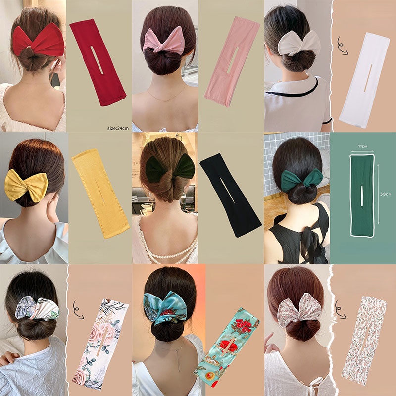 Kẹp búi tóc tạo kiểu nơ bản rộng thời trang cho nữ