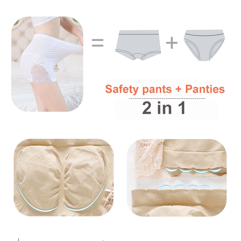 Quần an toàn mặc trong váy phối ren hoa thời trang nữ xinh xắn dễ thương