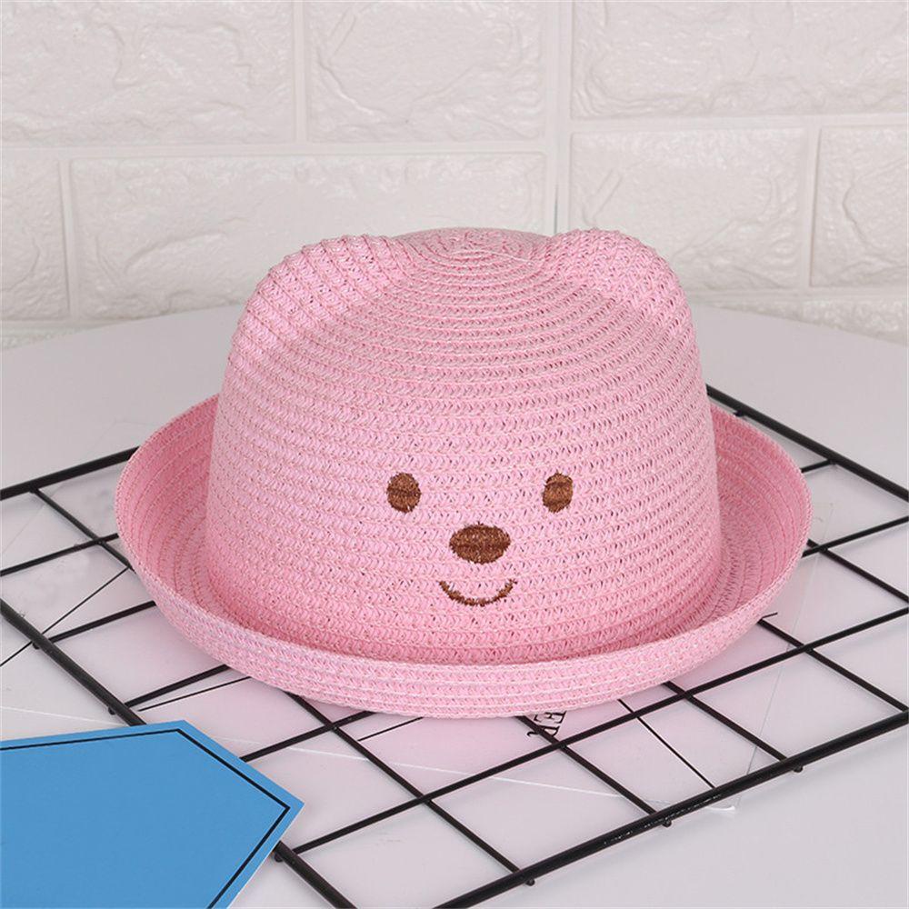 Nón Cói 52cm Che Nắng Đính Tai Gấu Dễ Thương Cho Bé