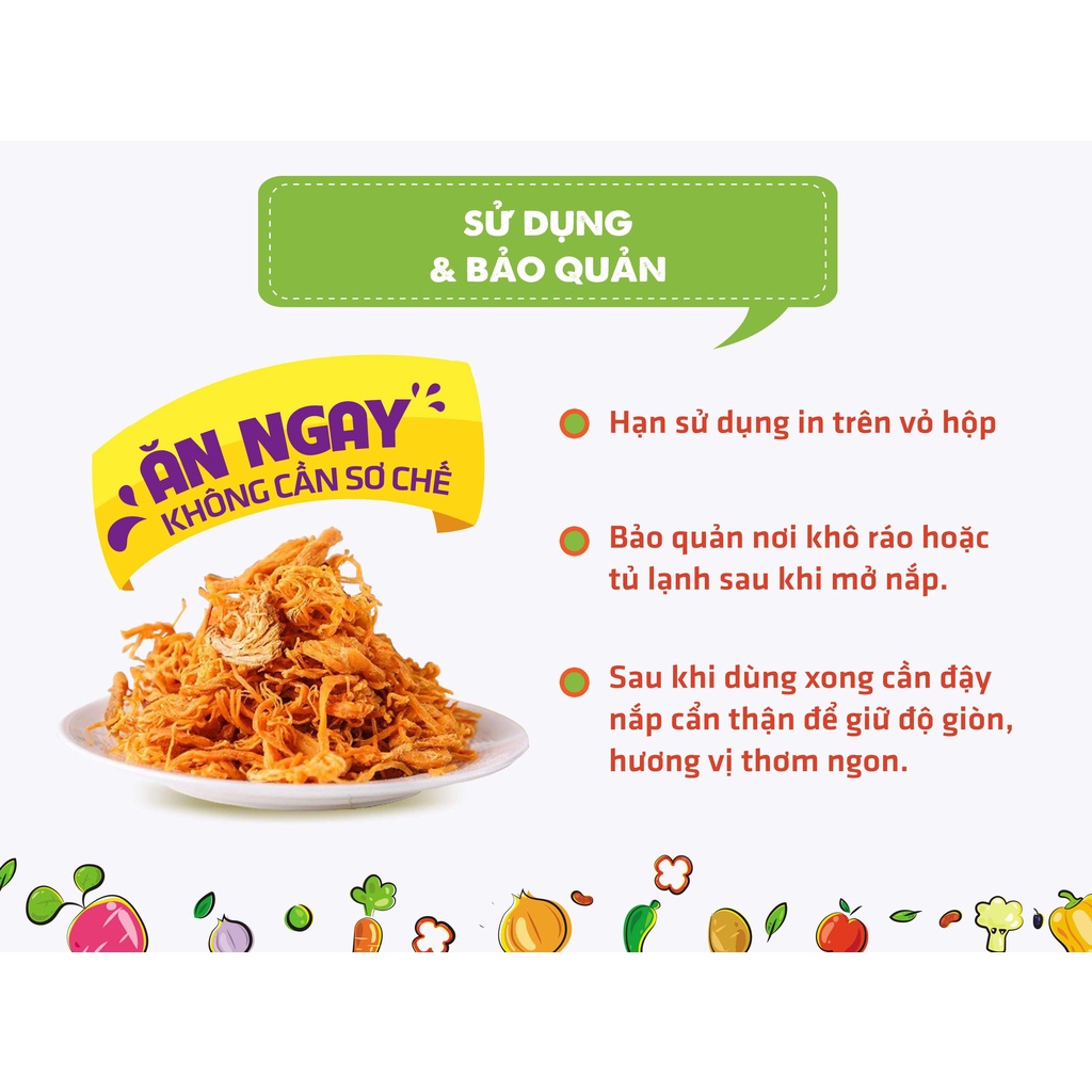 Combo 500G khô gà lá chanh + 500G khoai lang tím sấy