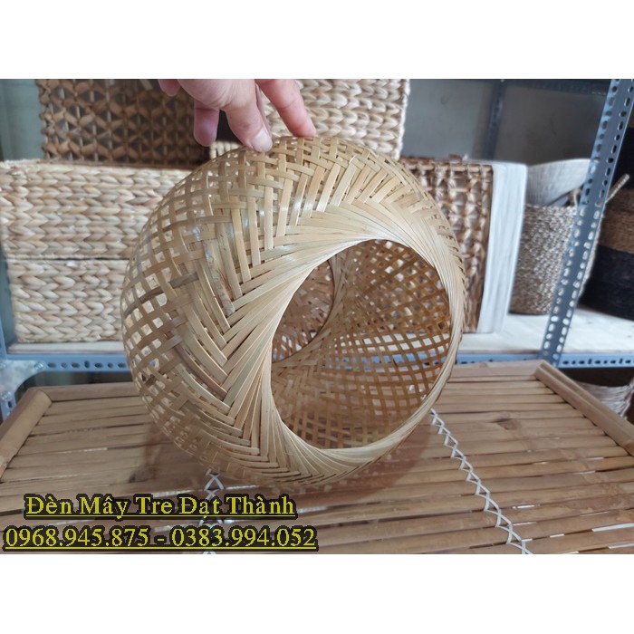 Đèn Lồng Mây Tre 1 Lớp - Đèn Mây Tre Trang Trí