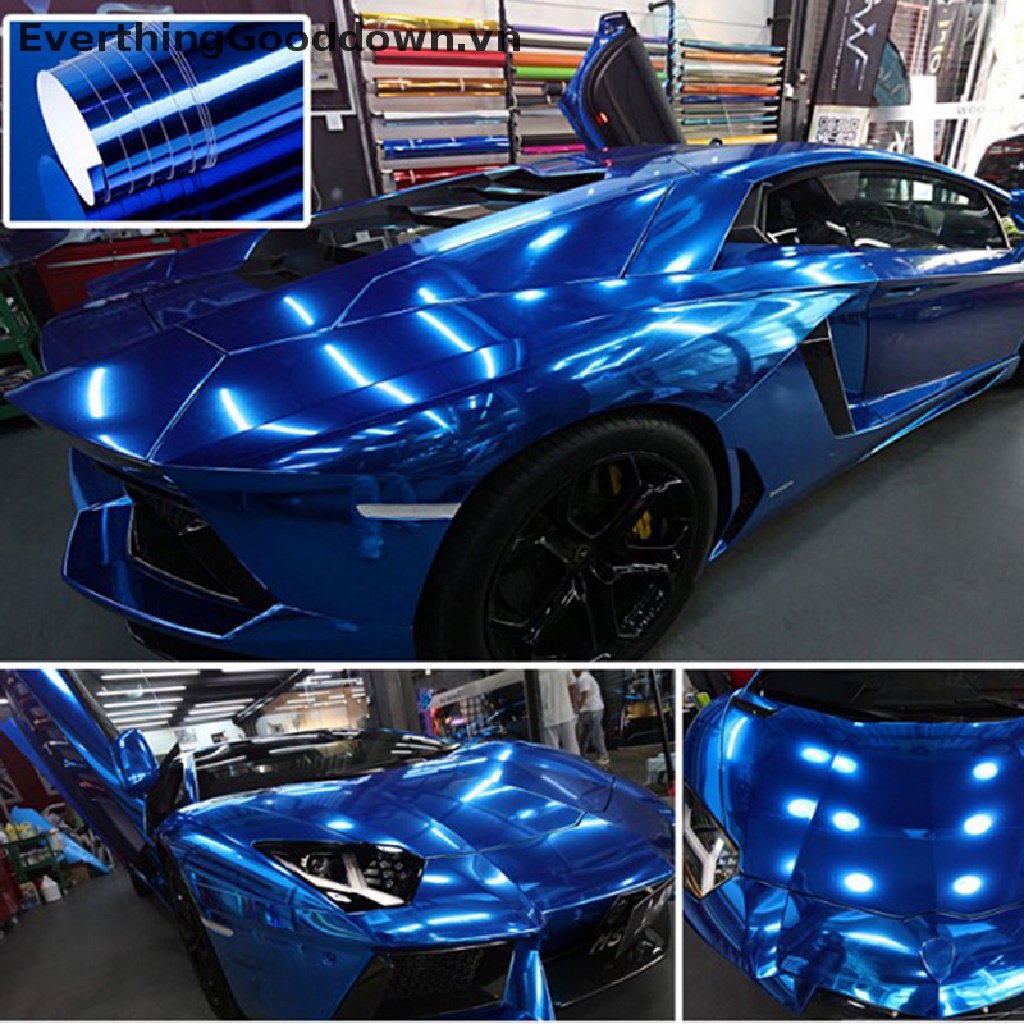 Đề Can Vinyl Mạ Chrome Dán Trang Trí Gương Chiếu Hậu Xe Hơi