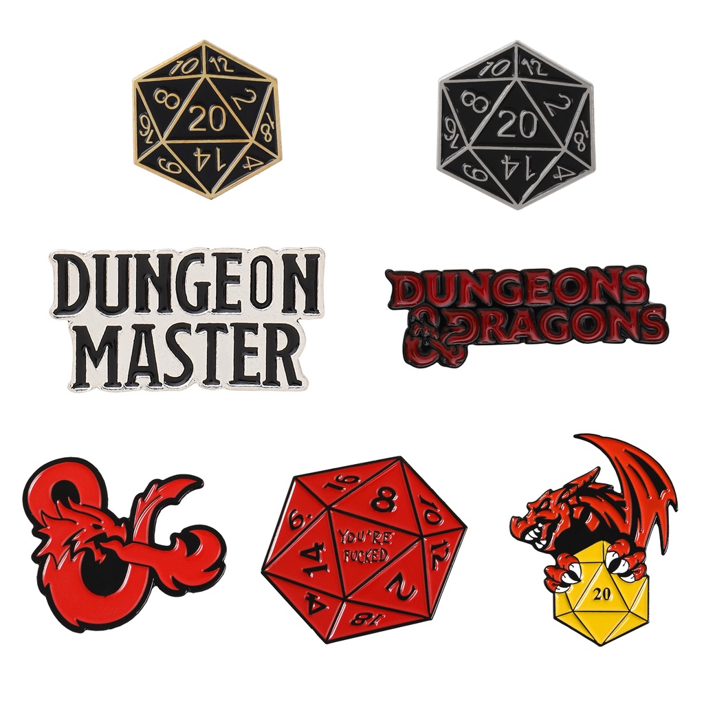 Huy Hiệu Cài Áo Hình Dungeon Master Dungeon Và Rồng Tráng Men Sáng Tạo