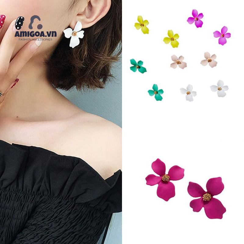 Bông Tai Dáng Dài Hình Bông Hoa Thời Trang Dành Cho Nữ