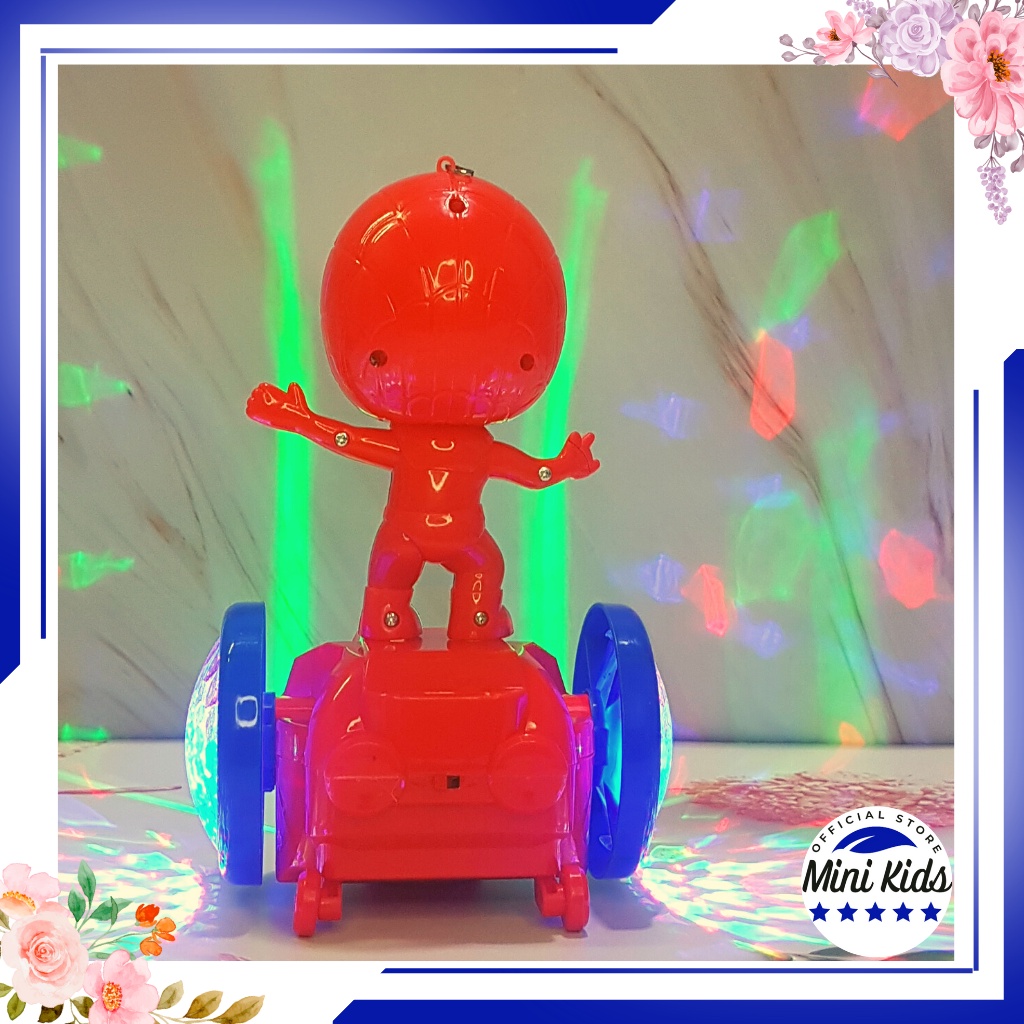 Đồ Chơi Người Nhện Spider Man Đi Xe Thăng Bằng Xoay 360º Có Nhạc Và Đèn Led - Đồ Chơi MiniKids