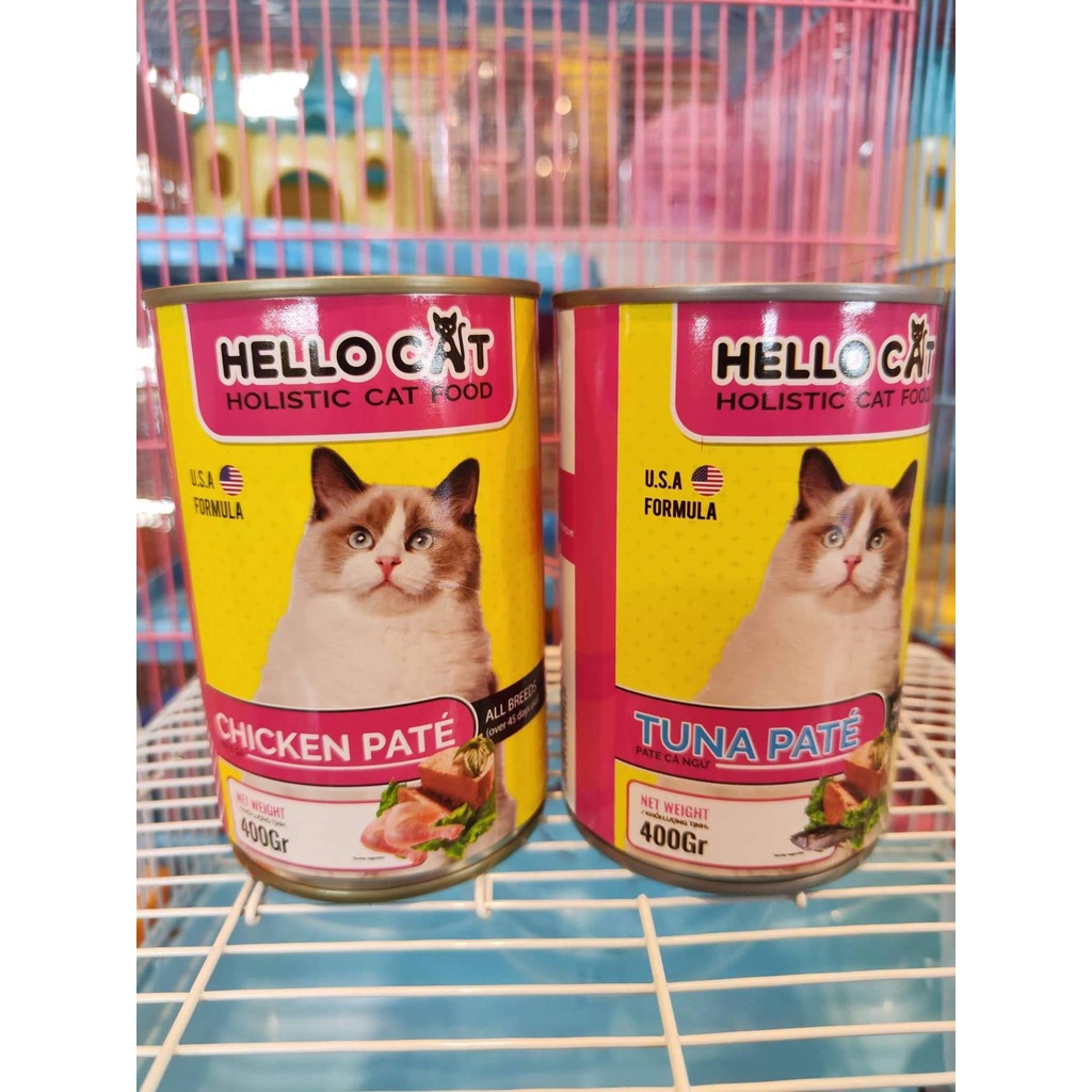 pate Hello cat 400gr vị gà và cá ngừ cho mèo yêu