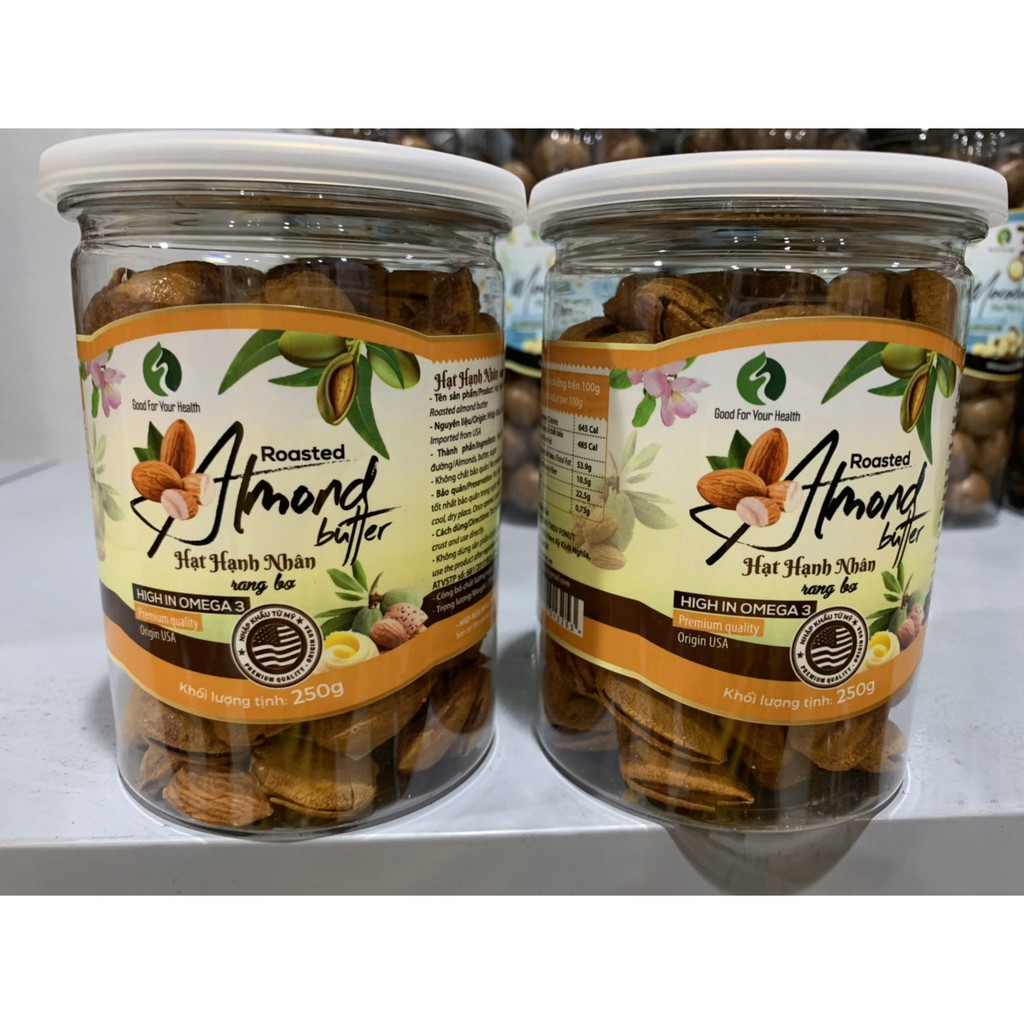 HẠNH NHÂN CÒN VỎ RANG BƠ 250G