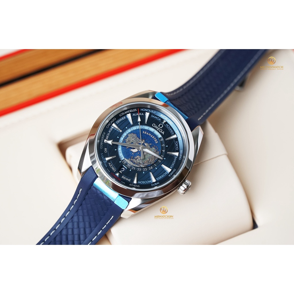 Đồng Hồ Nam 0mega Seamaster Aqua Terra Worldtimer - Máy cơ Automatic