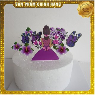 Set thẻ cắm cô gái trang trí bánh kem,trang trí bánh sinh nhật