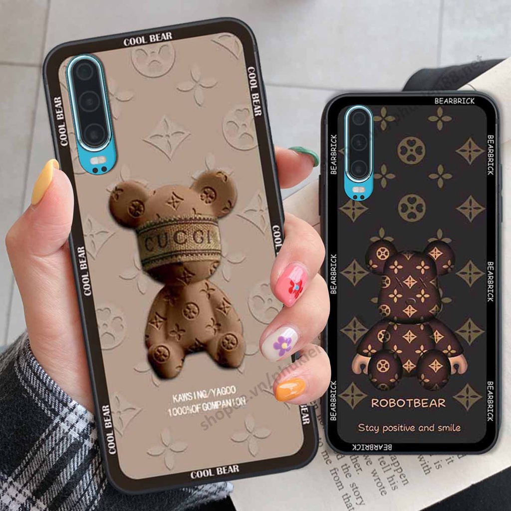 Ốp Huawei P30 / P30 Pro bear, k@ws thương hiệu phong cách ốp lưng thời trang cao cấp