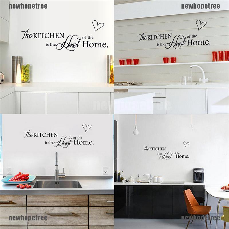 Decal Dán Tường Với Dòng Chữ Kitchen Is the Heart of