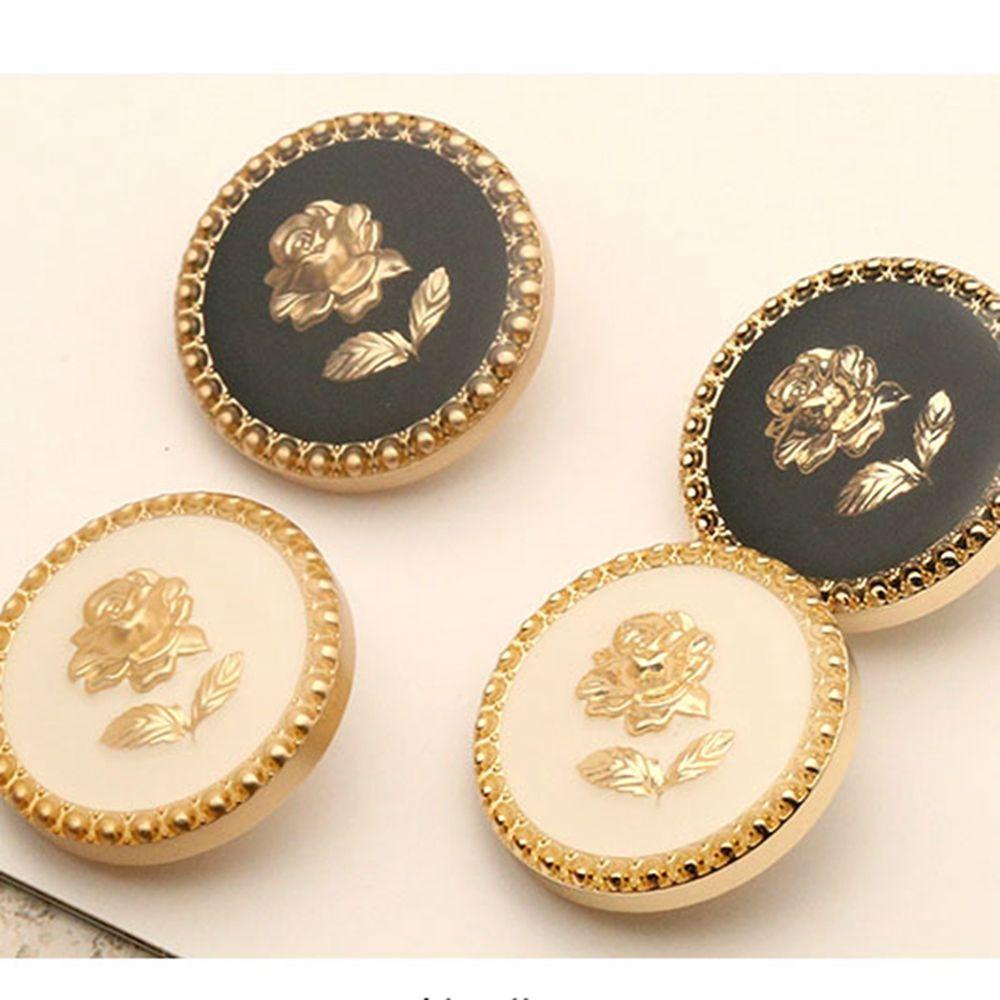 LILYES Bộ 6 Nút Áo Màu Đen Phong Cách Vintage