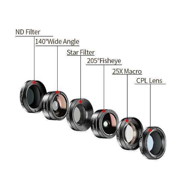 BỘ LENS CHỤP HÌNH ĐA NĂNG 6 IN 1 APEXEL APL-DG6V2