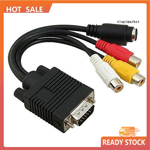 Bộ Chuyển Đổi Từ Cổng Vga Sang S-video 3 Rca Cho Pc / Laptop