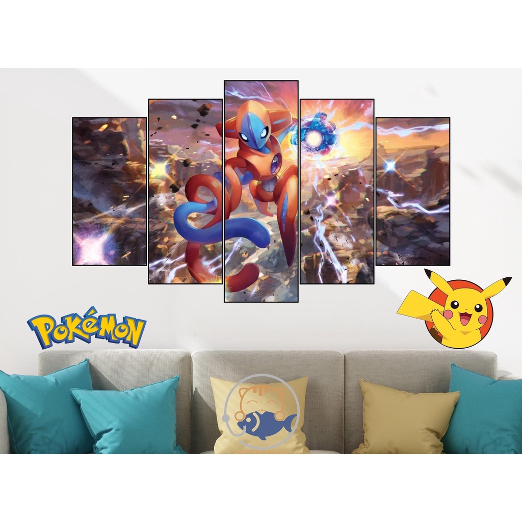 Tranh ghép dán tường Room Decor trang trí phòng ANIME POKEMON - BỘ 3