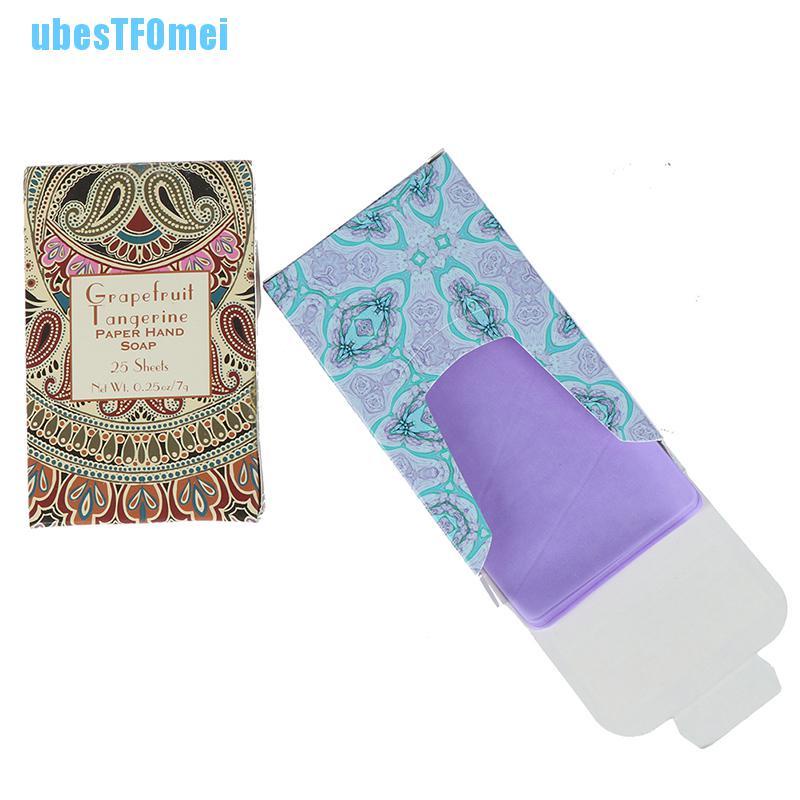 Xà Phòng Giấy Mini Rửa Tay / Tắm Có Mùi Thơm Tiện Dụng Mang Theo Du Lịch