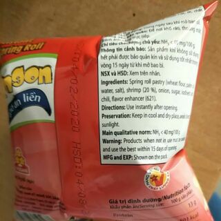 Chả giò ăn liền ngon ngon tôm 50g