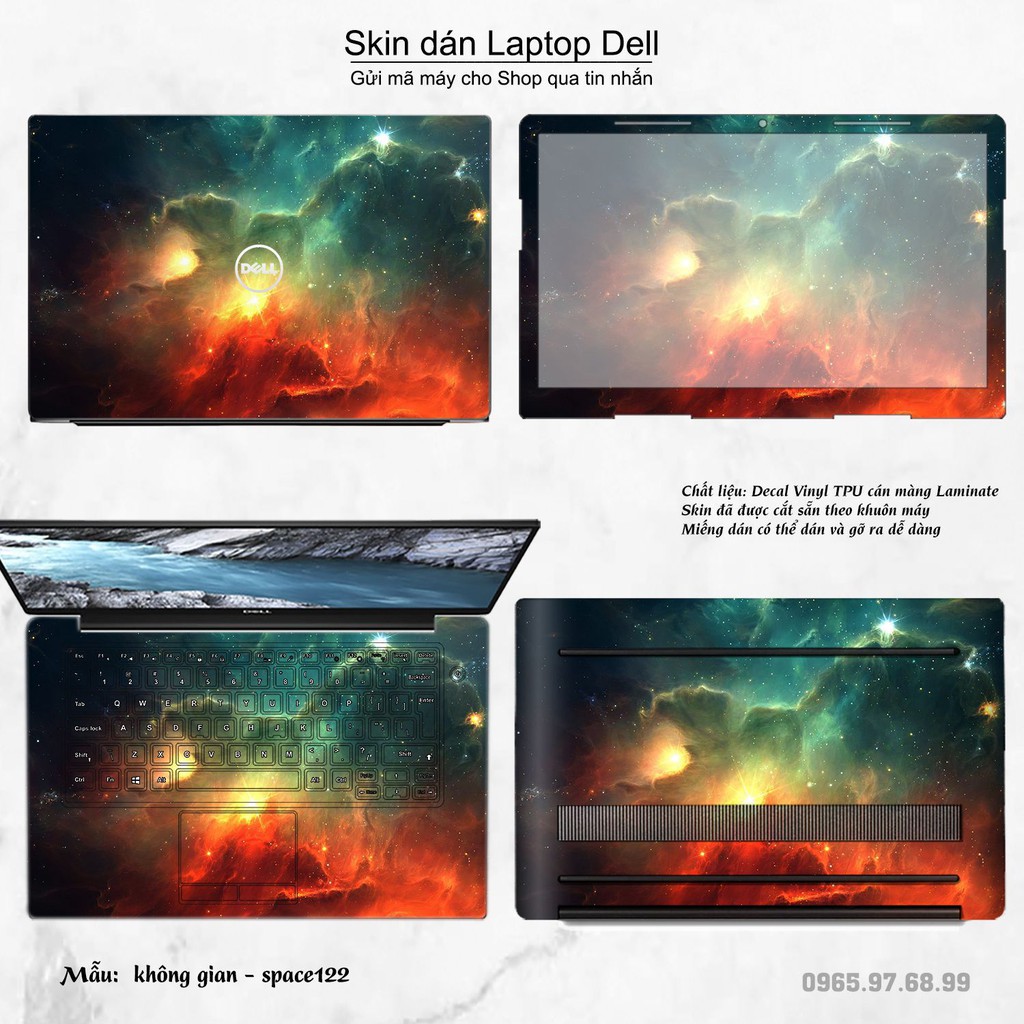 Skin dán Laptop Dell in hình không gian nhiều mẫu 21 (inbox mã máy cho Shop)