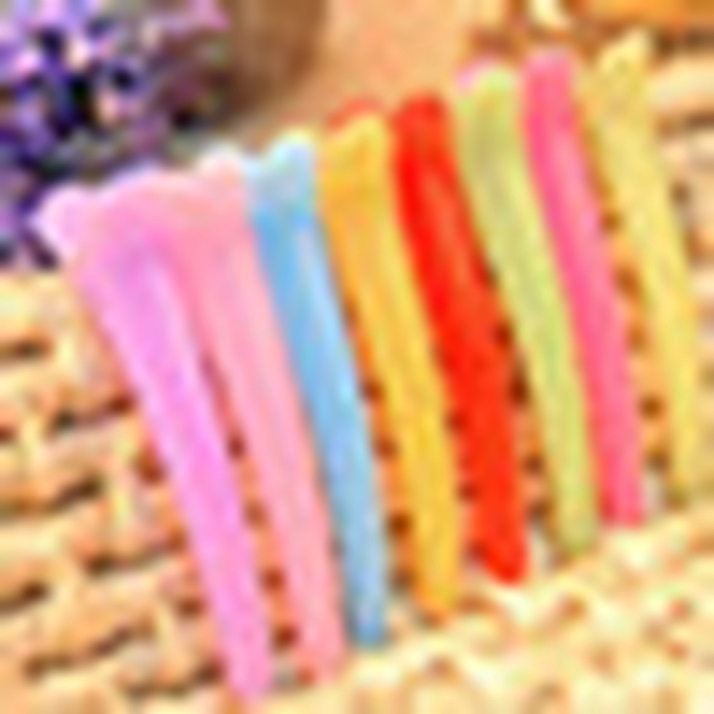 Set 10 Kẹp Tóc Mỏ Vịt Màu Trơn Chống Trượt Cho Bé Gái Bằng Nhựa