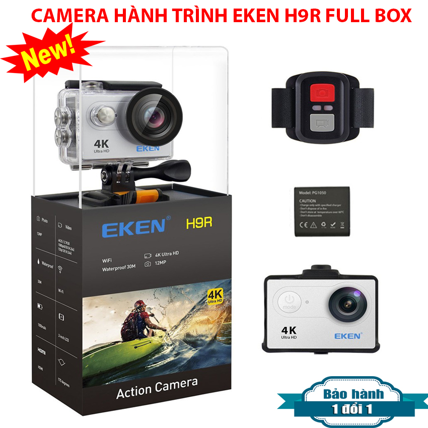 [ CHÍNH HÃNG EKEN ] Camera Hành Trình Chống Nước Eken H9r 4k Ultra Wifi, Video: 4K HD (3840 * 2160) 30fps