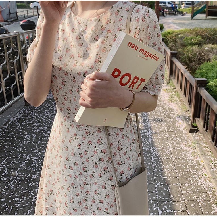 Váy vintage hoa nhí tiểu thư phong cách ulzzang Hàn Quốc V90 - Peyy | BigBuy360 - bigbuy360.vn