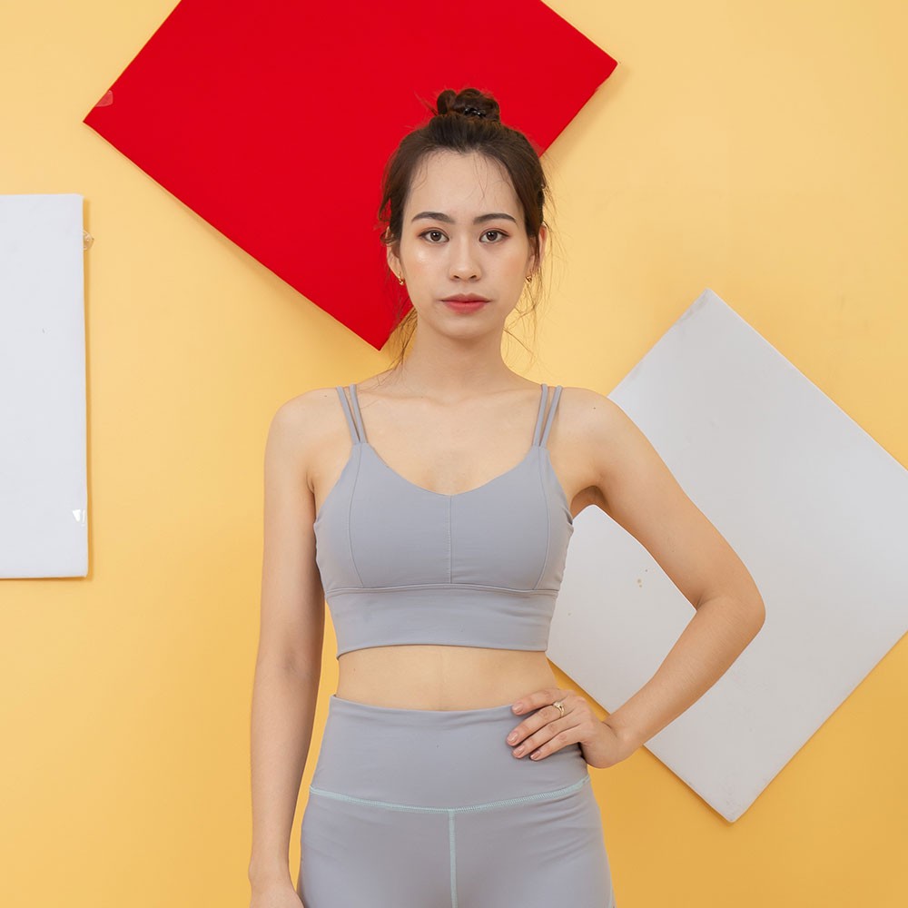 Áo bra thể thao 4 dây thun cotton mềm dịu mặc tập yoga, gym, chạy bộ có sẵn đệm mút chắc chắn No.02